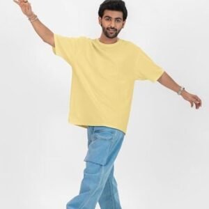 APSAIM Men Solid Round Neck SAP Matty Polyester Beige T-Shirt | Casual & Trendy Wear