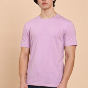 APSAIM Men Solid Round Neck SAP Matty Polyester Pink T-Shirt | Soft Casual Wear