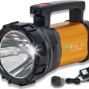 APSAIM 150W Laser Rechargeable Waterproof Search Light Torch with Blinker – High Power Long Range Flashlight with Large Battery