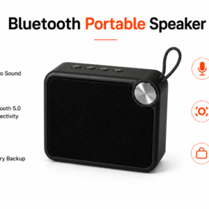 APSAIM Bluetooth Portable Wireless Speaker with Deep Bass, Built-in Microphone, Bluetooth 5.0 Connectivity & Long Battery Backup