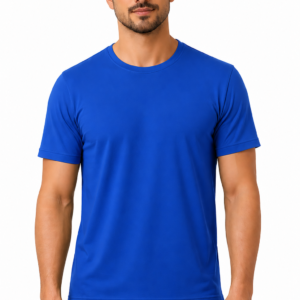 APSAIM Men's Solid Royal Blue Round Neck Half Sleeve T-Shirt | Soft & Breathable Casual Wear | Regular Fit