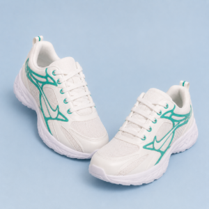 APSAIM Men's Lightweight Running Shoes | Breathable Sports Sneakers for Walking, Gym, Training & Daily Wear | White & Mint Green